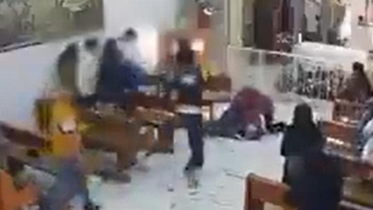 hombre intenta matar a otro Iglesia La Paz Edomex