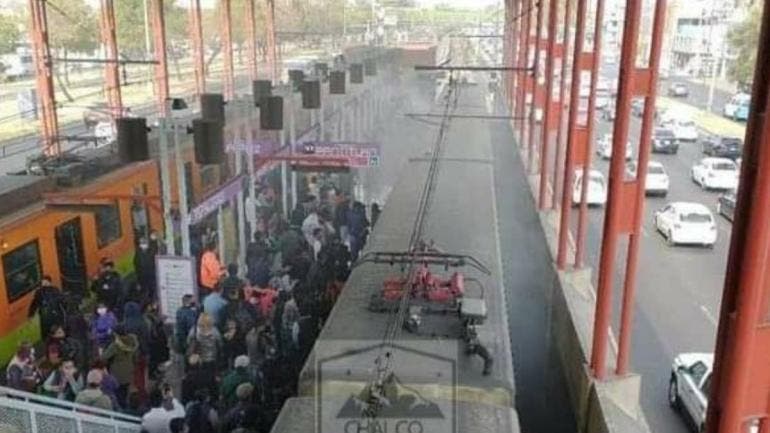 Reportan incendio en Metro Tepalcates