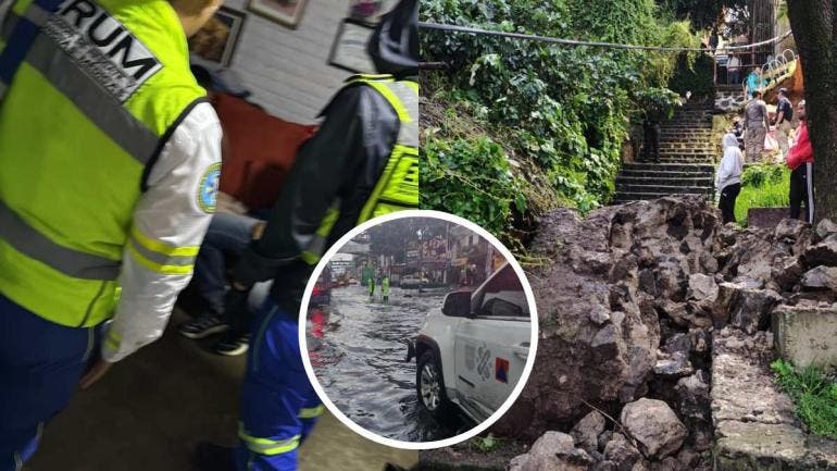 Rayo impacta automóvil en Tlalpan; tres personas con crisis nerviosa