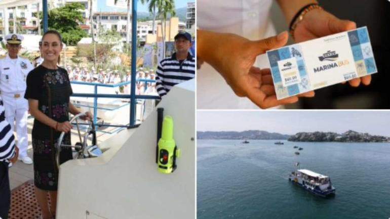 Sheinbaum inaugura el Marinabús en Acapulco