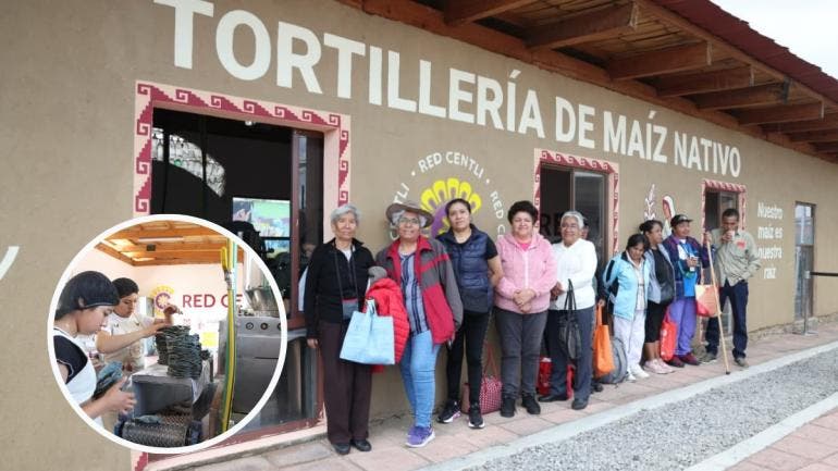 Clara Brugada Molina, inauguró la primera tortillería comunitaria de maíz nativo Red Centli, ubicada en la Utopía Libertad, alcaldía Iztapalapa
