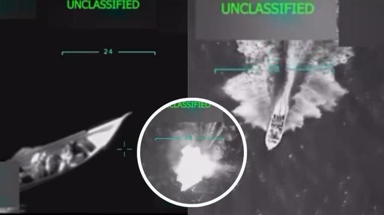 Barco Tren de Aragua es alcanzado por un misil