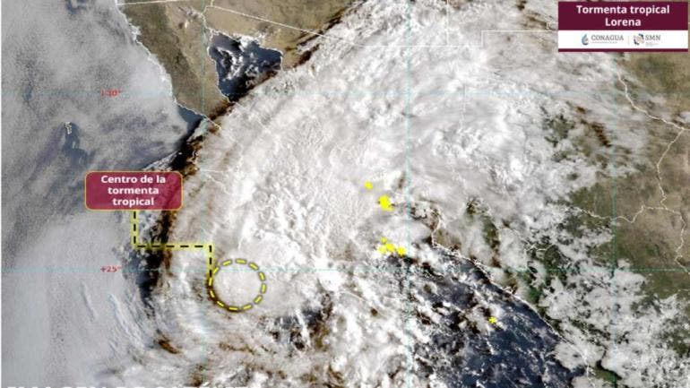 Centro de tormenta tropical Lorena