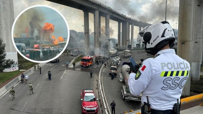El incendio, registrado en uno de los nodos de comunicación más importantes entre la capital y el Estado de México, provocó afectaciones en la movilidad y la suspensión de servicios de transporte