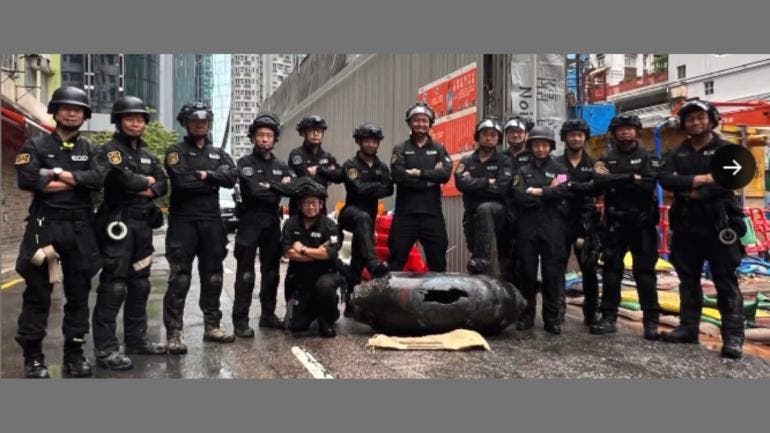 Policía de Hong Kong desactiva una bomba