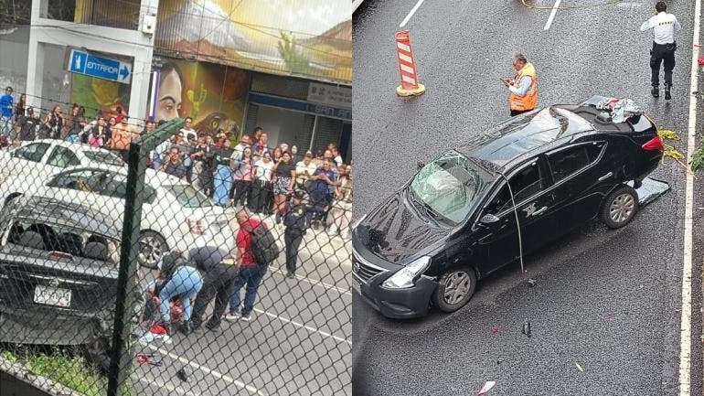 Transeúntes se acercaron a ayudar al automovilista siniestrado