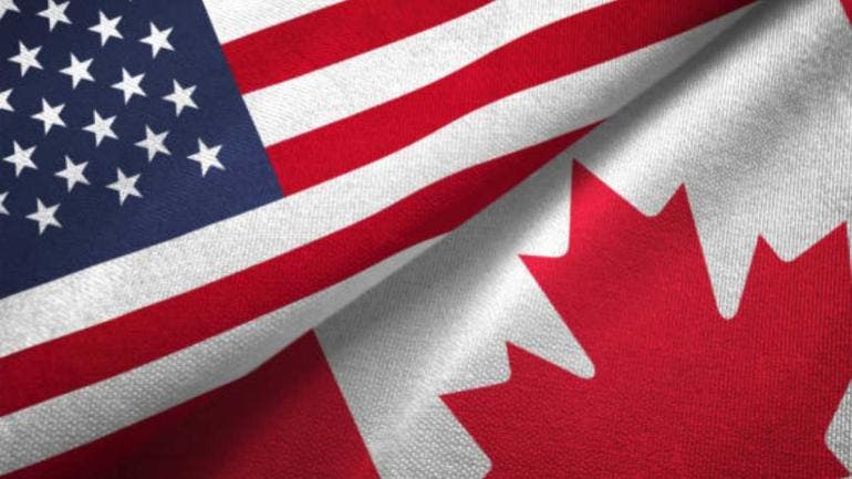 Banderas EU y Canadá