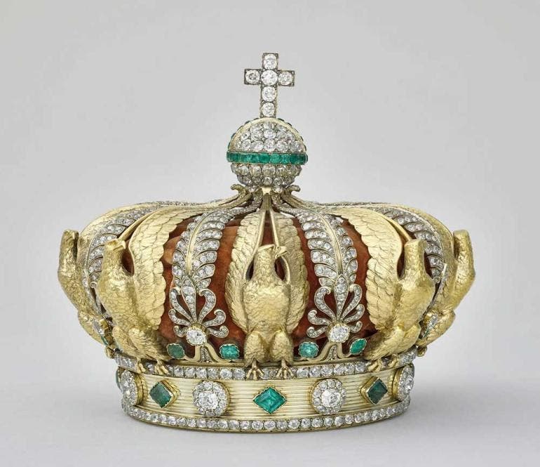 Imagen facilitada de la corona de la emperatriz Eugenia de Montijo, la esposa española del emperador Napoleón III (1852-1870)