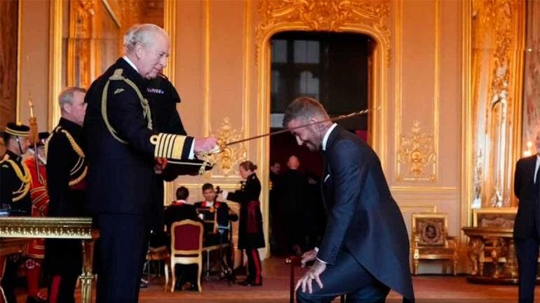 David Beckham y el rey Carlos III 