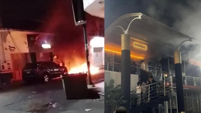 Hombres armados presuntamente incendiaron dos bares en Villaflores, Chiapas