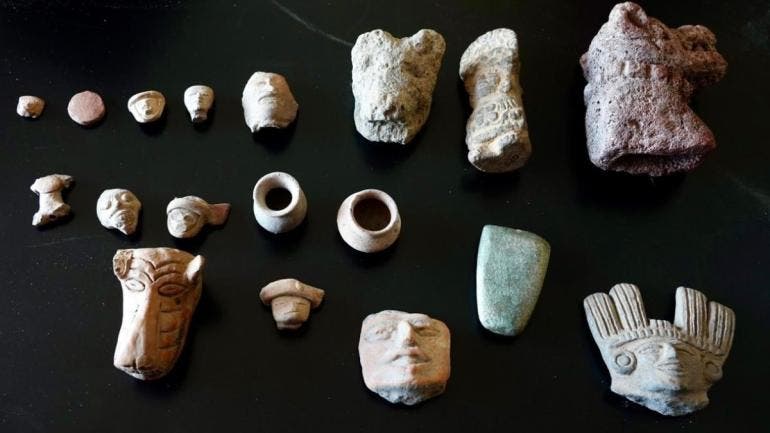 Piezas arqueológicas restituidas de manera voluntaria desde Estados Unidos