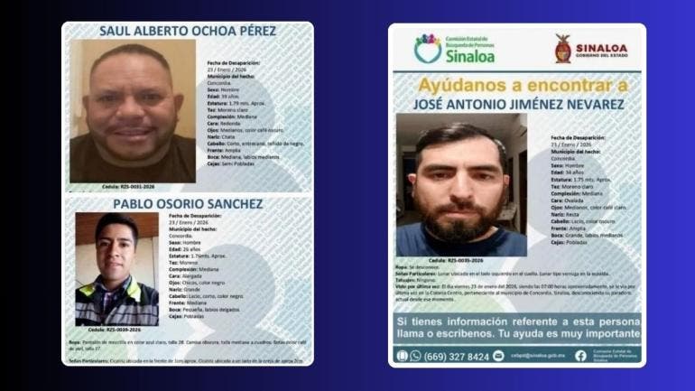 3 de los 10 mineros de Vizsla Silver reportados como desaparecidos