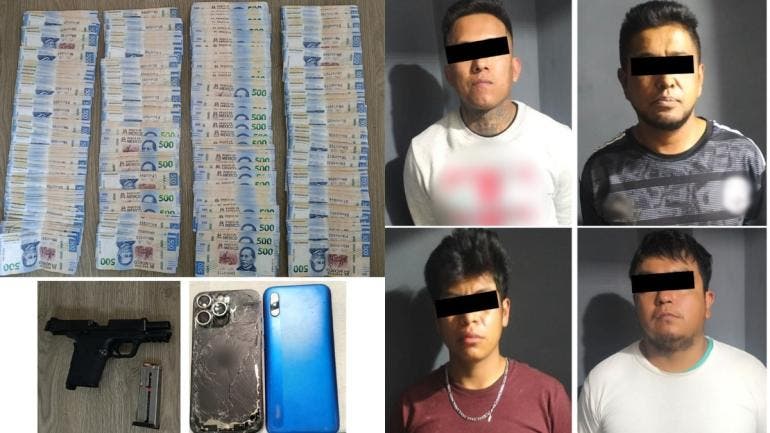 Se les aseguró un arma de fuego con cargador y tres cartuchos útiles, un teléfono celular y la cantidad íntegra de 200 mil pesos en efectivo,