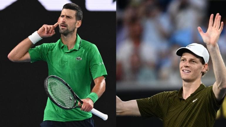 Novak Djokovic y Jannik Sinner van por el pase a las semifinales 