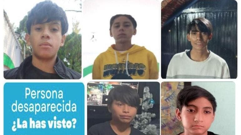 fichas busqueda cinco menores desaparecidos Jalisco.jpg