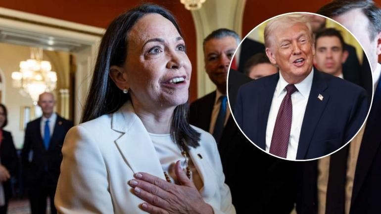 Maria Corina Machado y Donald Trump 