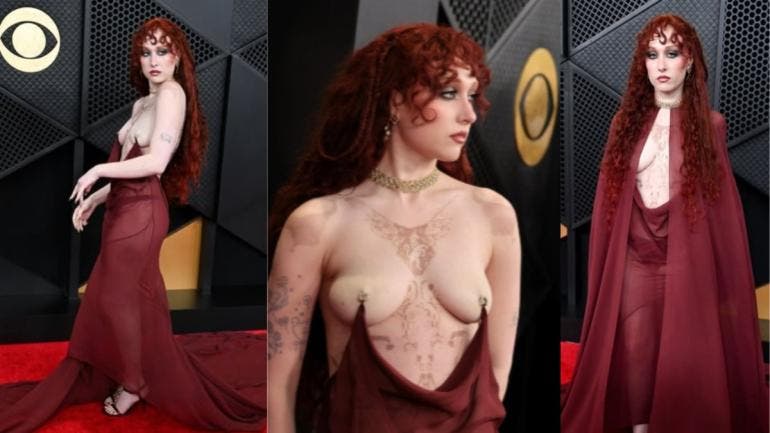 Chappell roan impresiona en alfombra roja