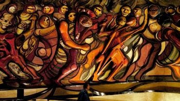 Mural 'La Marcha de la Humanidad', de David Alfaro Siqueiros