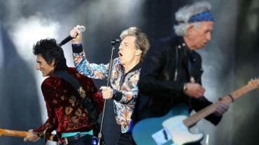 Ron Wood, Mick Jagger y Keith Richards, integrantes de The Rolling Stones. 