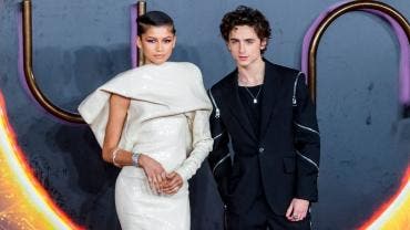 Los actores estadounidenses de la película 'Dune', Zendaya y Timothee Chalamet.