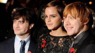 Daniel Radcliffe, Emma Watson y Rupert Grint.