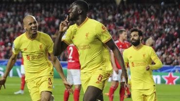 Liverpool gana en cancha del Benfica y se encamina a semis de la Champions