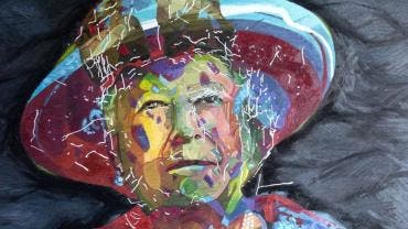 La robot artista Ai-Da presenta un retrato de Isabel II por su Jubileo.