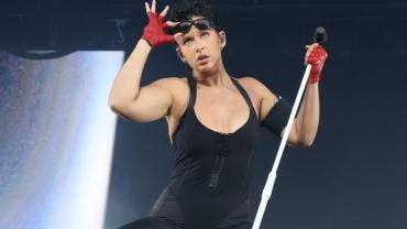 La cantante argentina Nathy Peluso durante su actuación este domingo en el Mad Cool Madrid 2022.