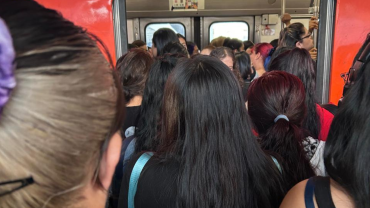 Metro saturado en CDMX