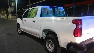 Balean camioneta de candidato a la presidencia municipal de Chalco