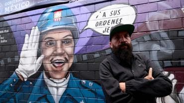 113 anos Cantinflas mural