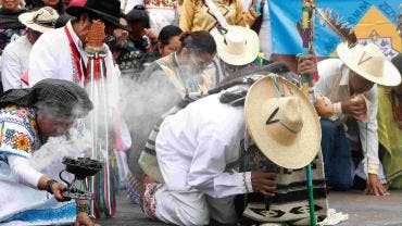 Ceremonia indígena para recibir reforma constitucional de AMLO