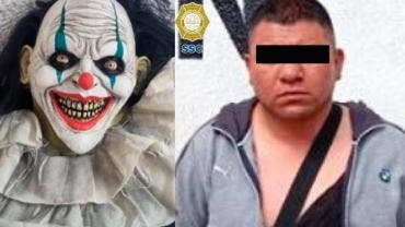 Agarran a sujeto por robar mascara de payaso en la Merced