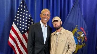 Eminem Barack Obama rapea Kamala Harris
