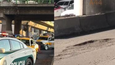 Mega bache en Periférico deja al menos diez autos sin llanta 