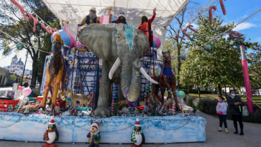 Fotografía de los tres reyes magos: Melchor, Gaspar y Baltasar.