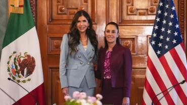 Sheinbaum se reúne en Palacio Nacional con Kristi Noem, secretaria de Seguridad de EU