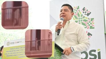 ‘Fue un fantasma’ gobernador de SLP sobre mujer en balcón del Palacio de Gobierno