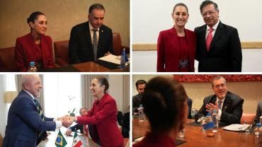Sheinbaum se reúne con presidentes de Uruguay, Guatemala, Brasil y Colombia en Celac