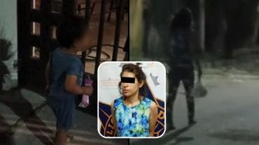 VIDEO  Mujer abandona a su hijo de dos años en Nuevo León y es detenida
