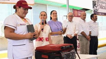 Sheinbaum da banderazo al programa Salud Casa por Casa en San Luis Potosí