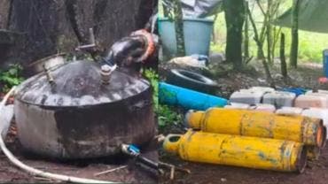 Desmantelan narcolaboratorio en Huitzilac, Morelos; hay tres detenidos 