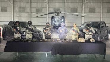 Aseguran arsenal en Cerralvo, Nuevo León