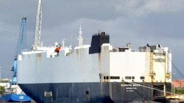 se incendia Morning Midas 3 mil autos rumbo Mexico