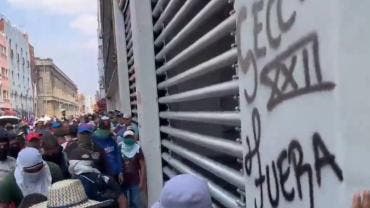 vandaliza CETEG oficinas SNTE Centro Historico CDMX