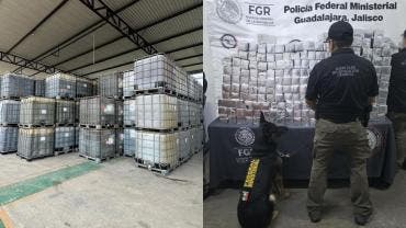 Aseguran casi 900 mil litros de hidrocarburo y media tonelada de droga en Tabasco y Jalisco
