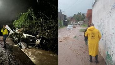 FOTOS  Lluvias dejan 15 viviendas afectadas y vehículos arrastrados en Michoacán