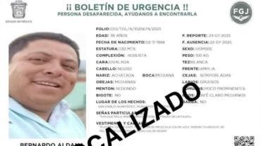 hallan vivo Bernardo Aldana Becerril ACME