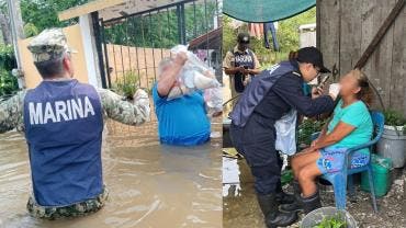 Marina apoya en Tamaulipas y Veracruz por aumento de ríos tras tormenta ‘Barry’ (Semar)