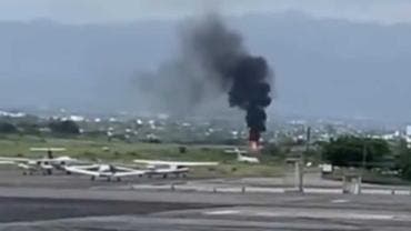 Aeronave se accidenta en Aeropuerto de Cuernavaca, Morelos; dos lesionados